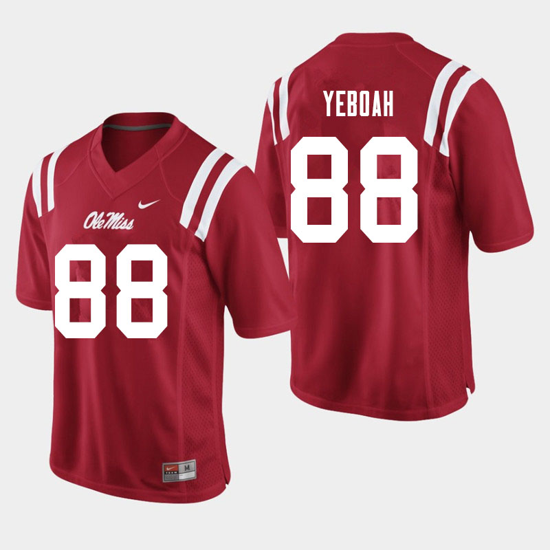 Men #88 Kenny Yeboah Ole Miss Rebels College Football Jerseys Sale-Red